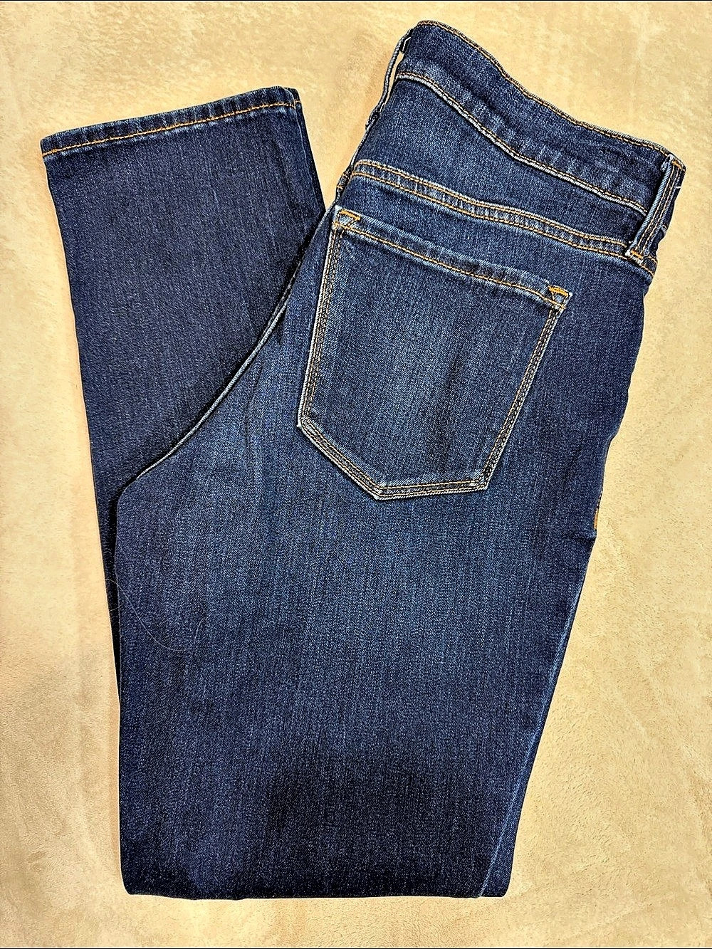 Old Navy Power Slim Straight Mid-Rise Straight Leg Jeans in Blue Size 8 Like New